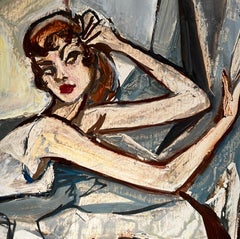 Arlecchino e Ballerina di Vivaldo Martini - Olio su tela 55x41 cm