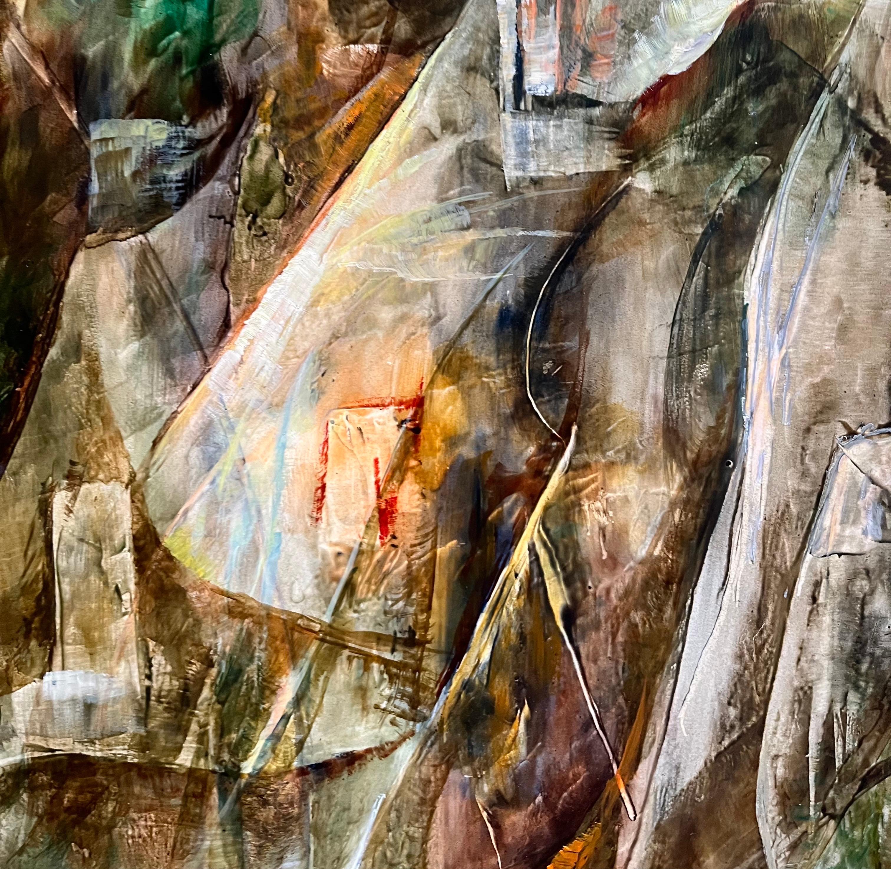 Ciudad imaginaria de Vivaldo Martini - Óleo sobre lienzo 70x50 cm en venta 5