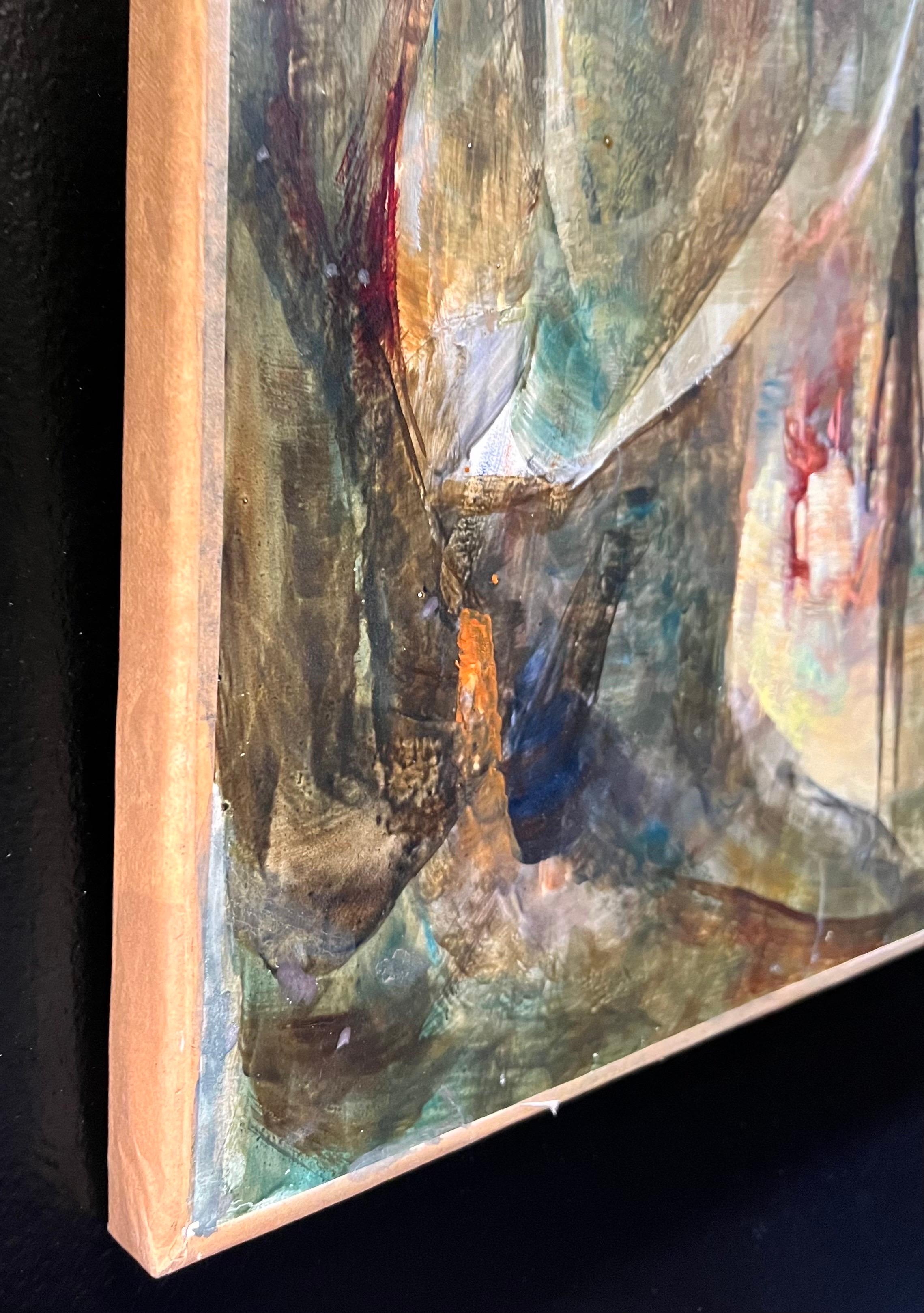 Ciudad imaginaria de Vivaldo Martini - Óleo sobre lienzo 70x50 cm en venta 7