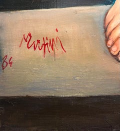 Nude Lady by Vivaldo Martini - Oil on Canvas 73x162 cm