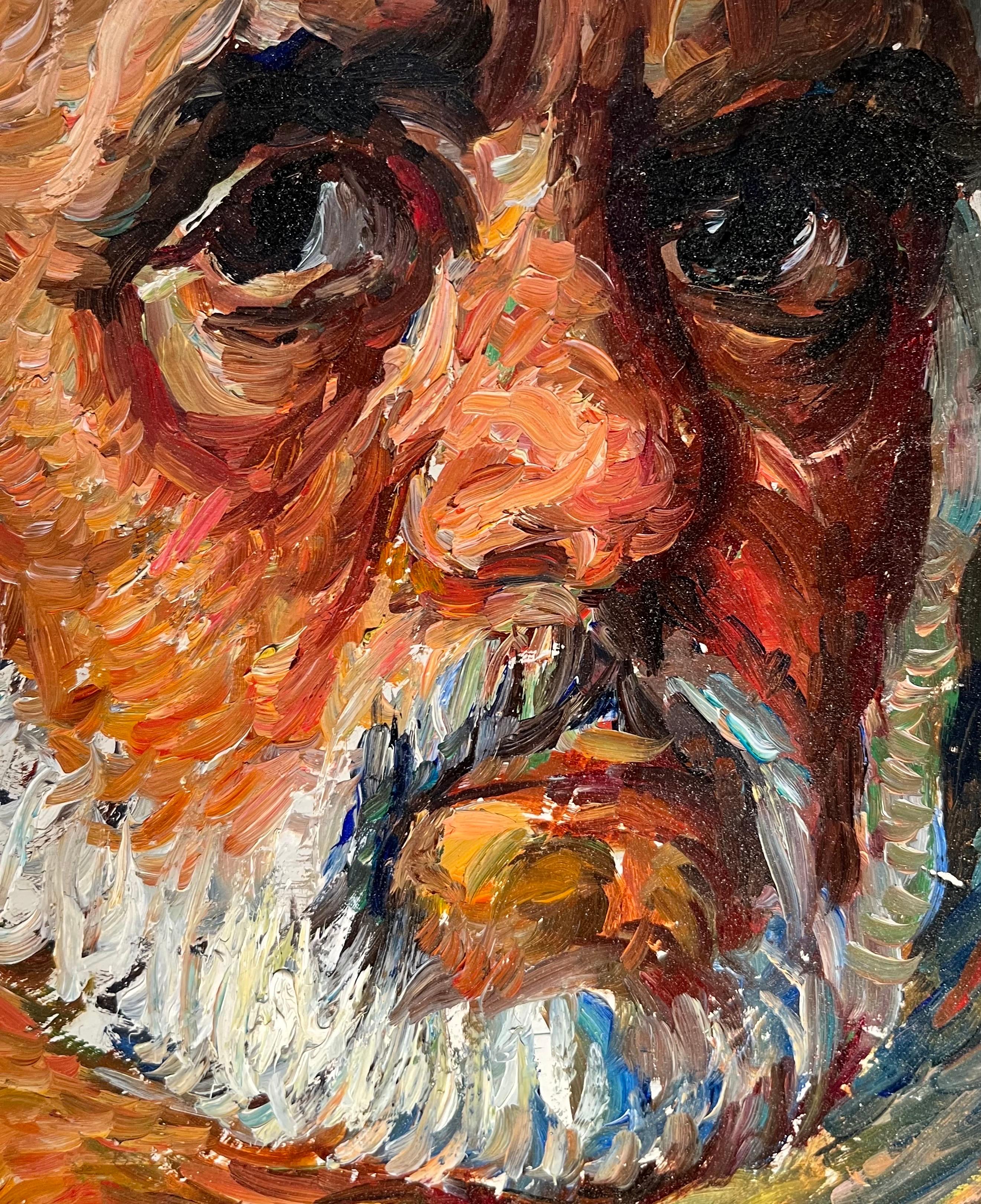 Autorretrato de Vivaldo Martini - Óleo sobre masonita 70,5x50 cm en venta 3