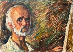 Self Portrait de Vivaldo Martini - Huile sur Masonite 70,5 x50 cm