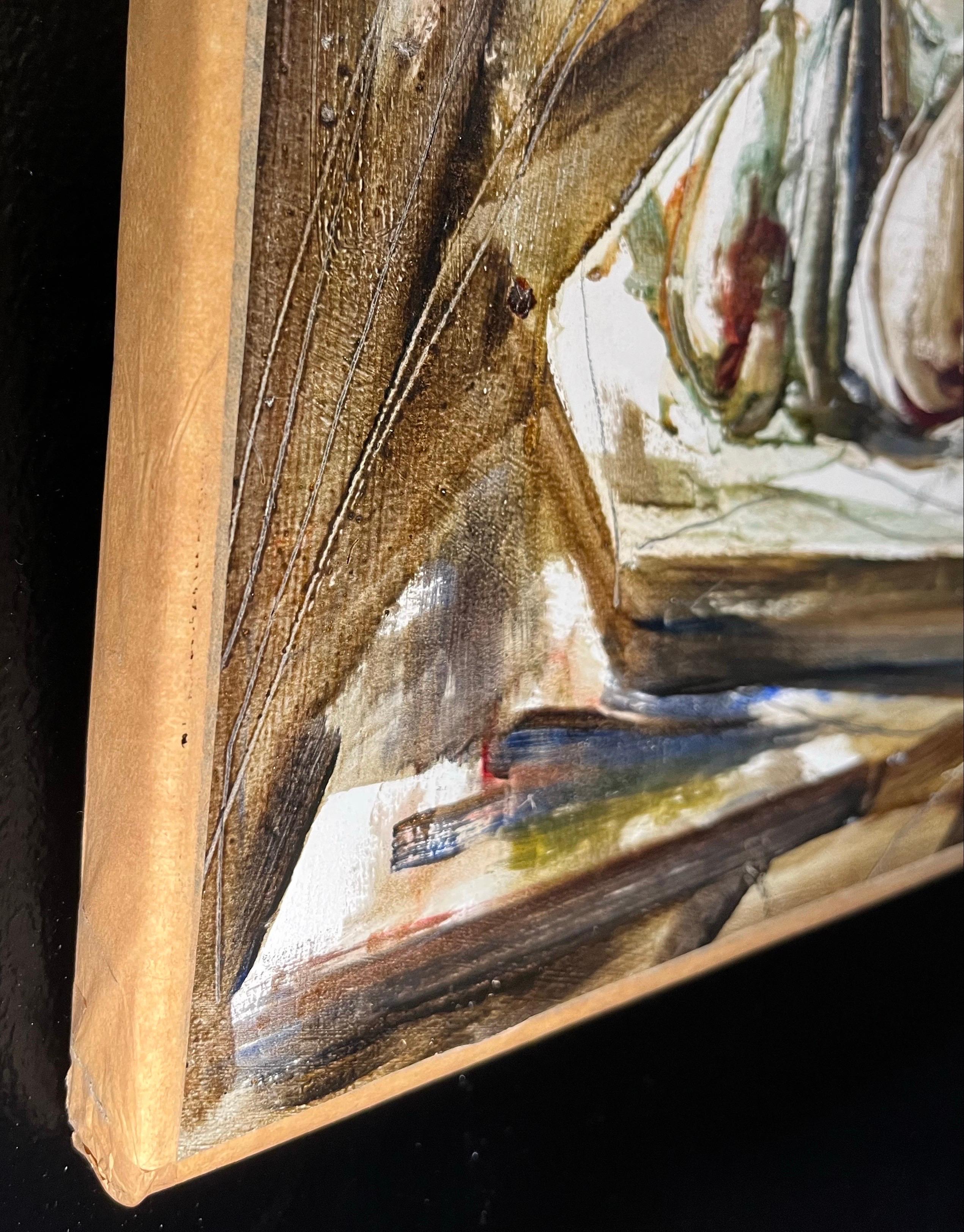 Bodegón de Vivaldo Martini - Óleo sobre lienzo 40x65 cm en venta 4