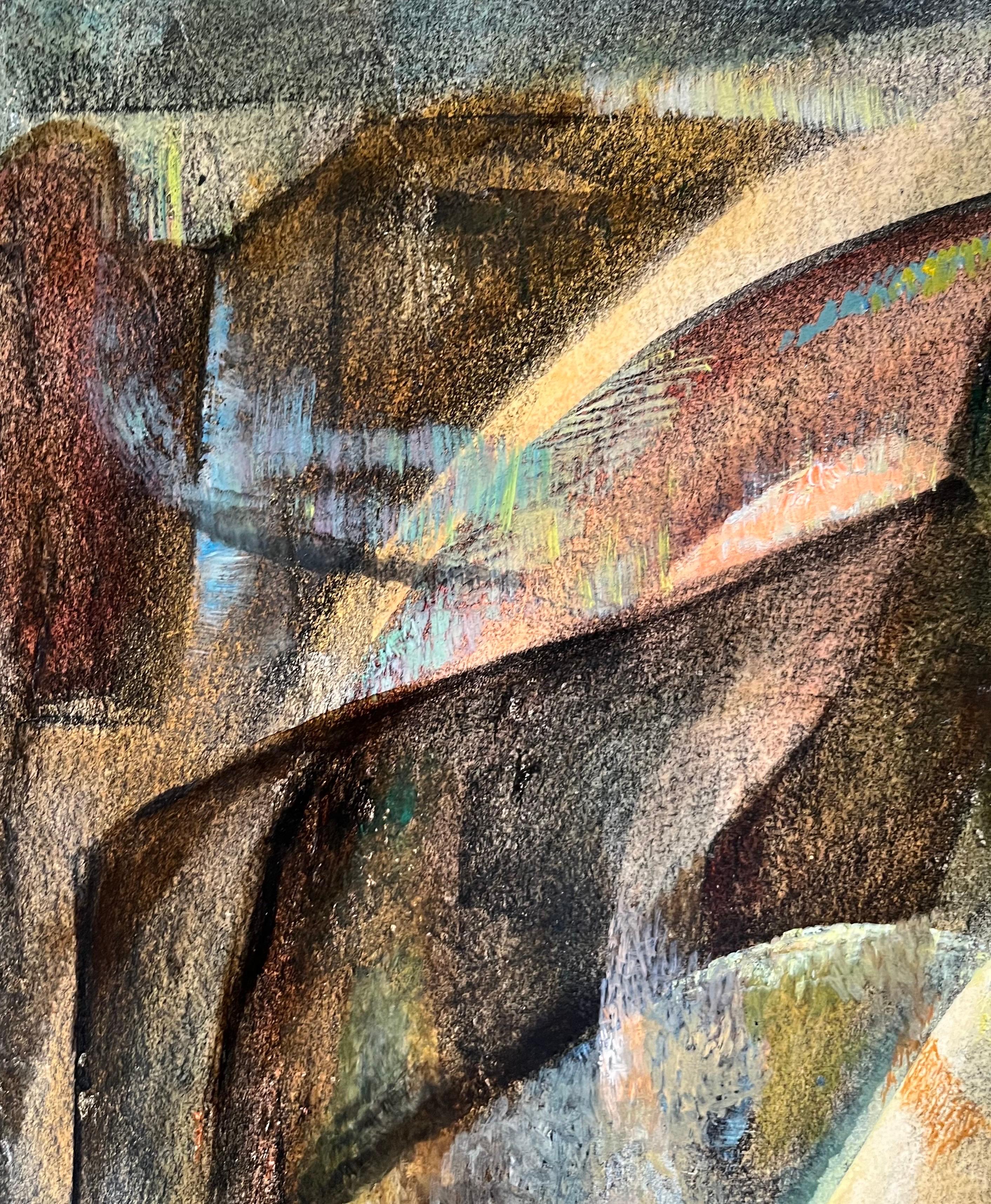 La Cima de Vivaldo Martini - Óleo sobre lienzo 70x50 cm en venta 5