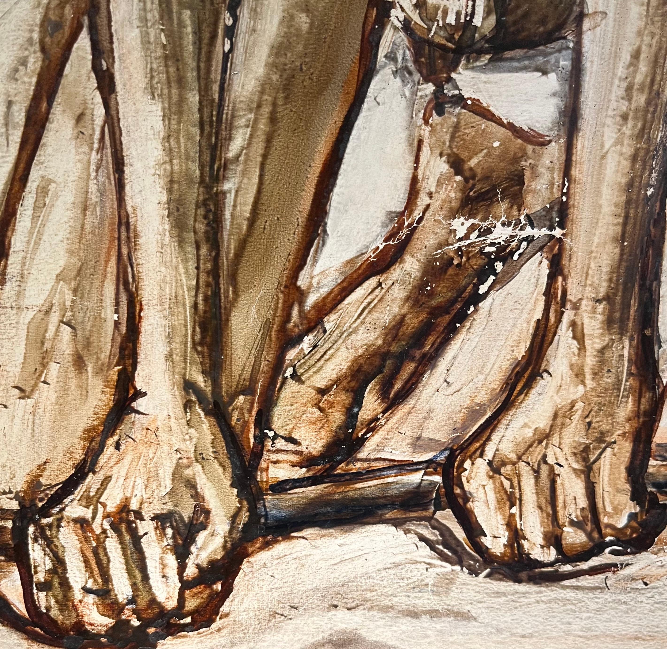 Weightlifter by Vivaldo Martini - Oil on canvas 50x60 cm For Sale 2