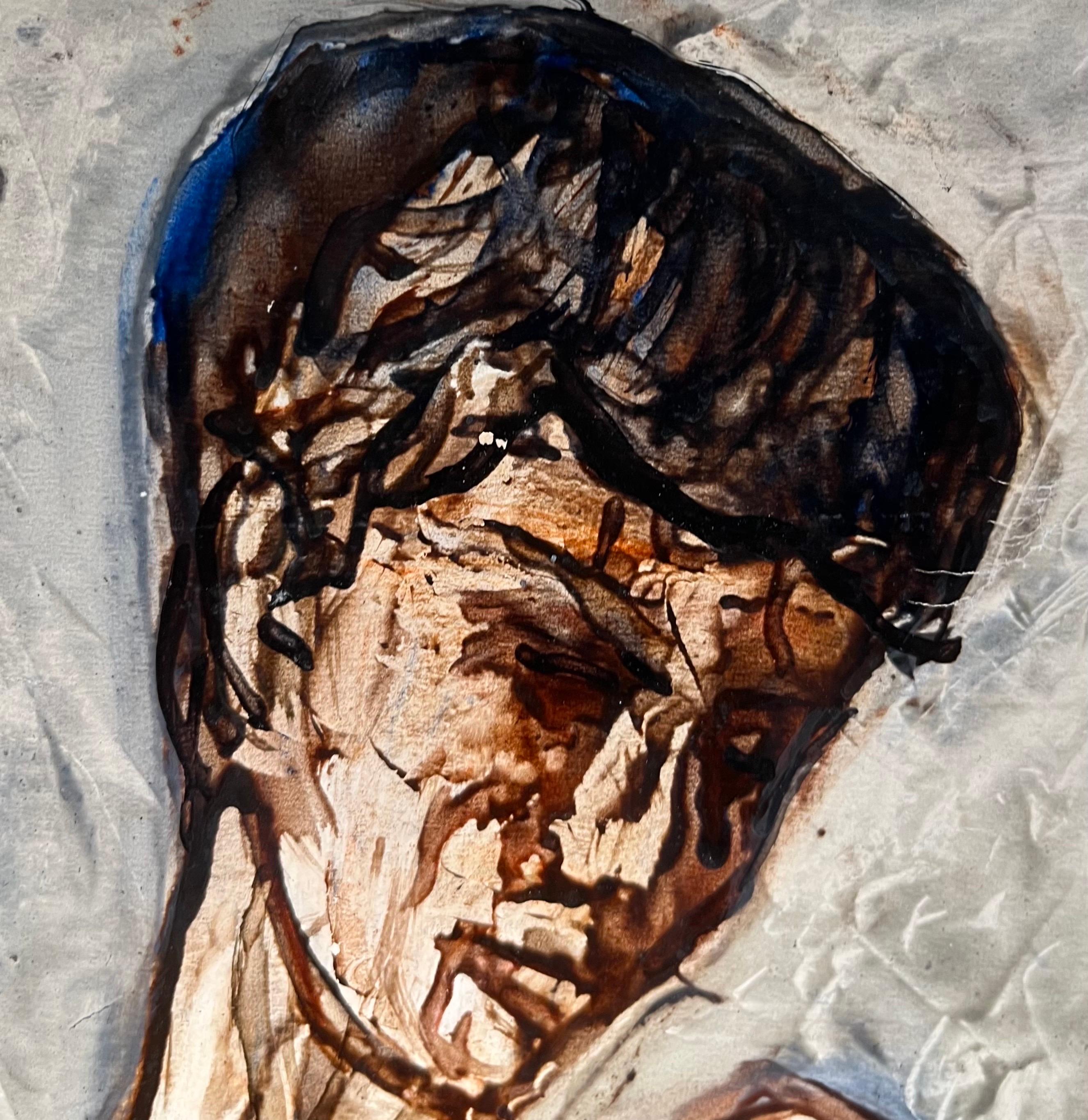 Weightlifter by Vivaldo Martini - Oil on canvas 50x60 cm For Sale 3