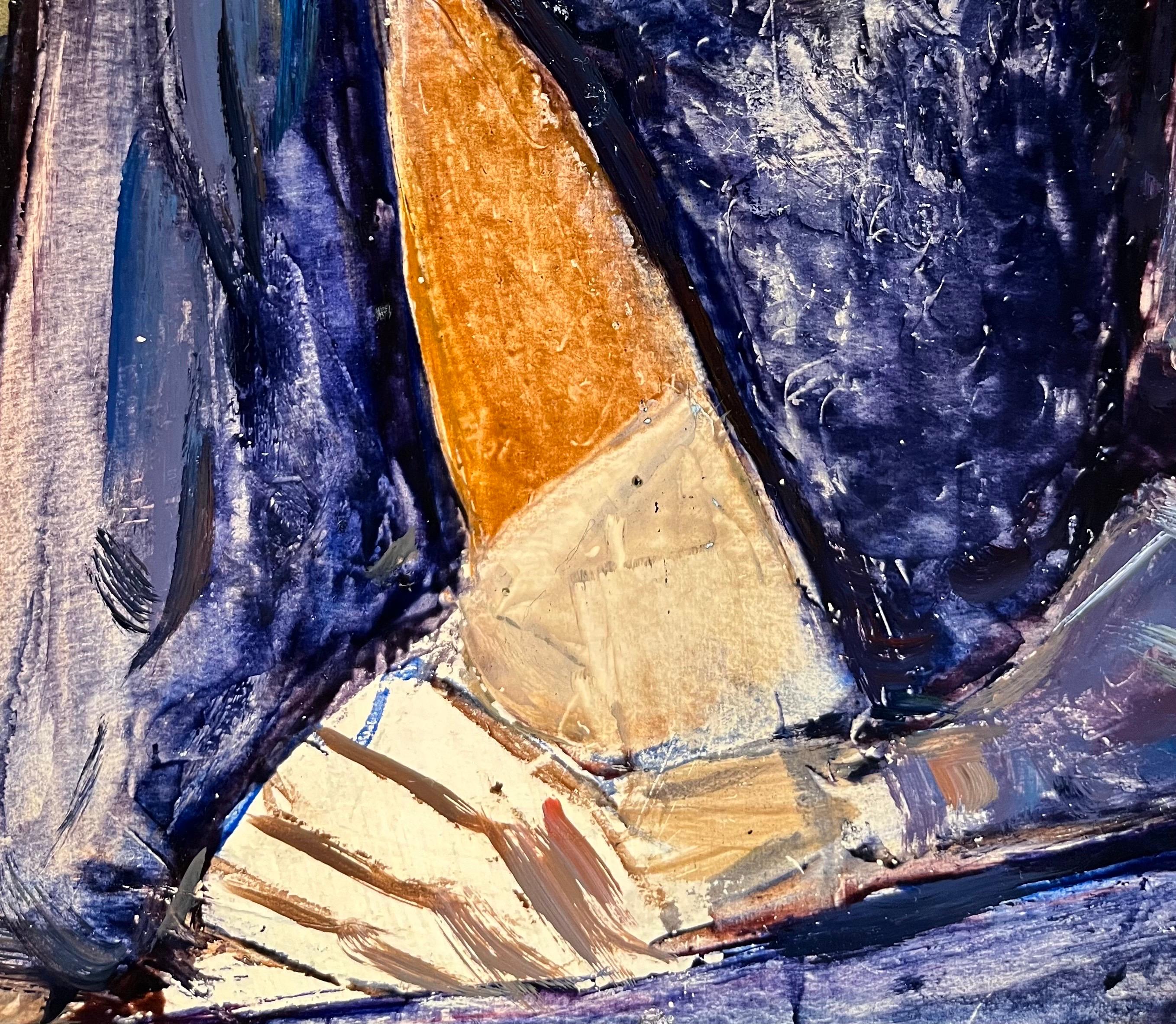 Woman Portrait by Vivaldo Martini - Oil on canvas 60x41 cm For Sale 5