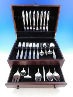 Vivant by Oneida Sterling Silver Flatware Set for 8 Service 47 Pieces Modern