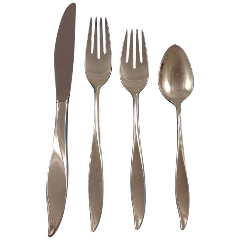 Oneida Vivant Serving Spoon Sterling Silver Flatware 