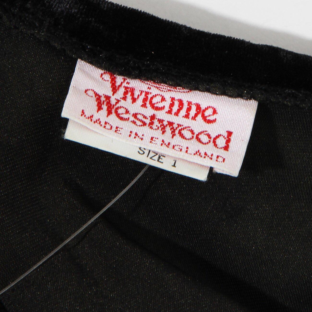 Black Vivienne Westwood Iconic Fall/Winter 1990 Portrait Collection Velours Jumpsuit
