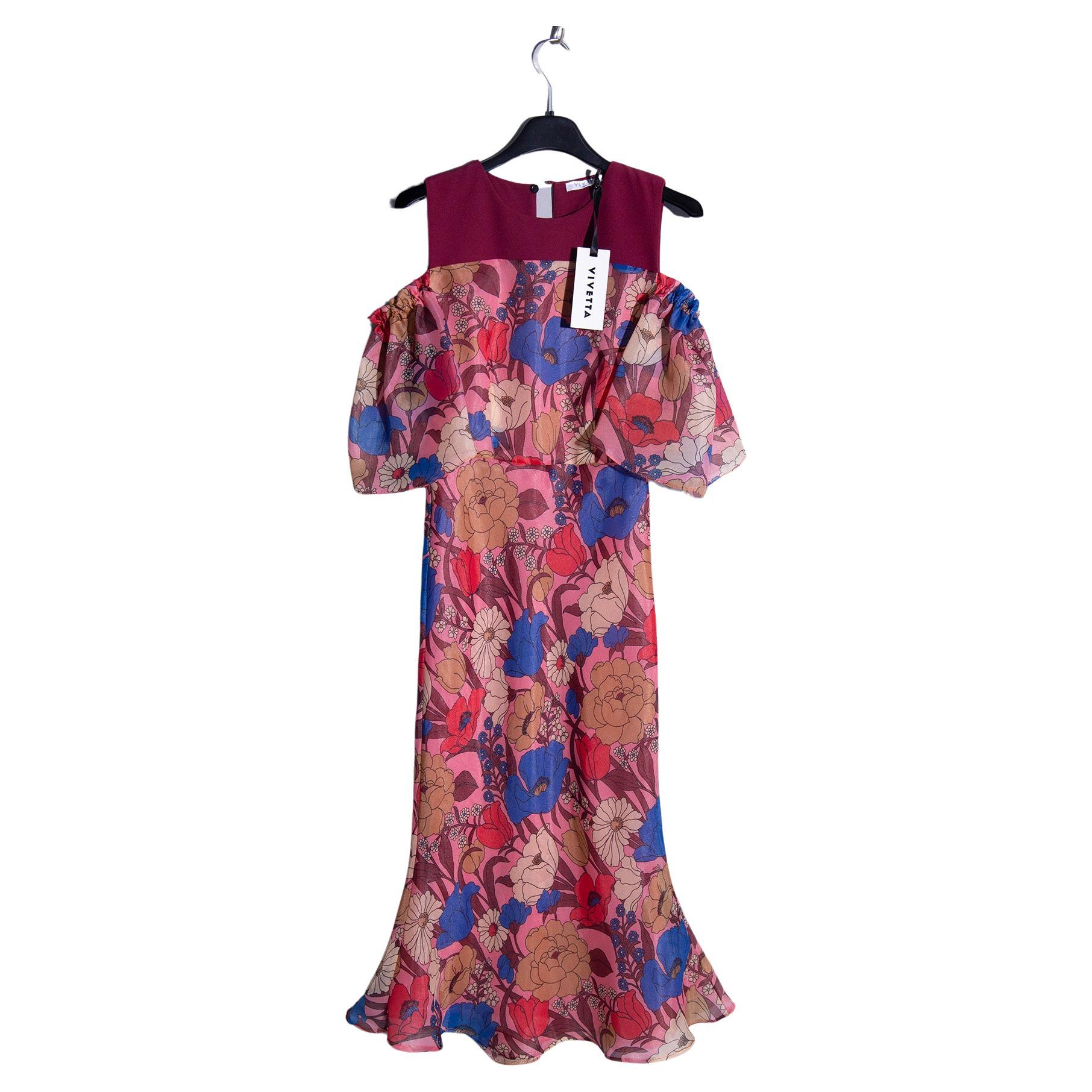 VIVETTA - Robe de cocktail élégante à motif floral en vente