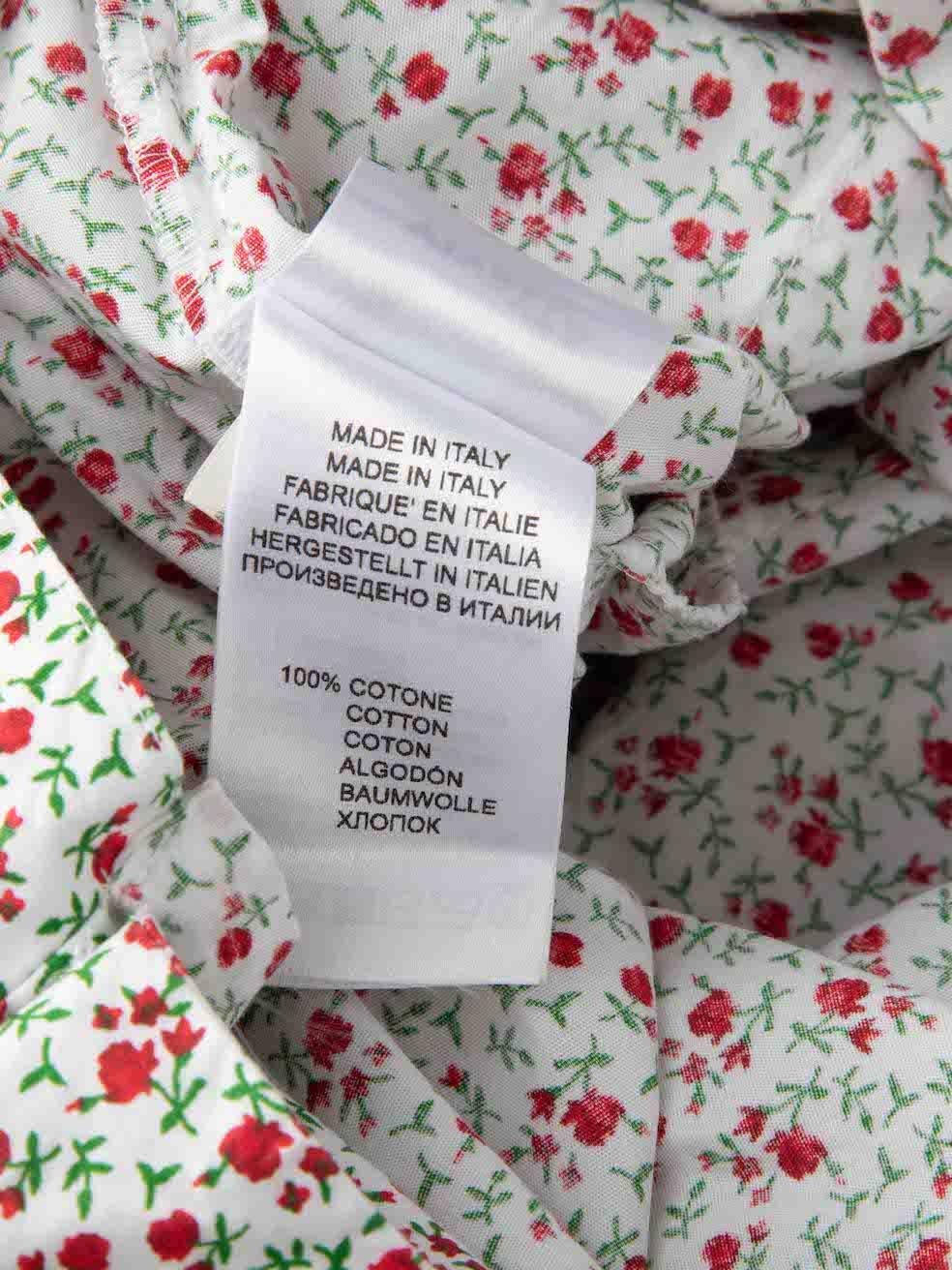 Vivetta Rose Pattern Midi Dress Size S In Good Condition In London, GB