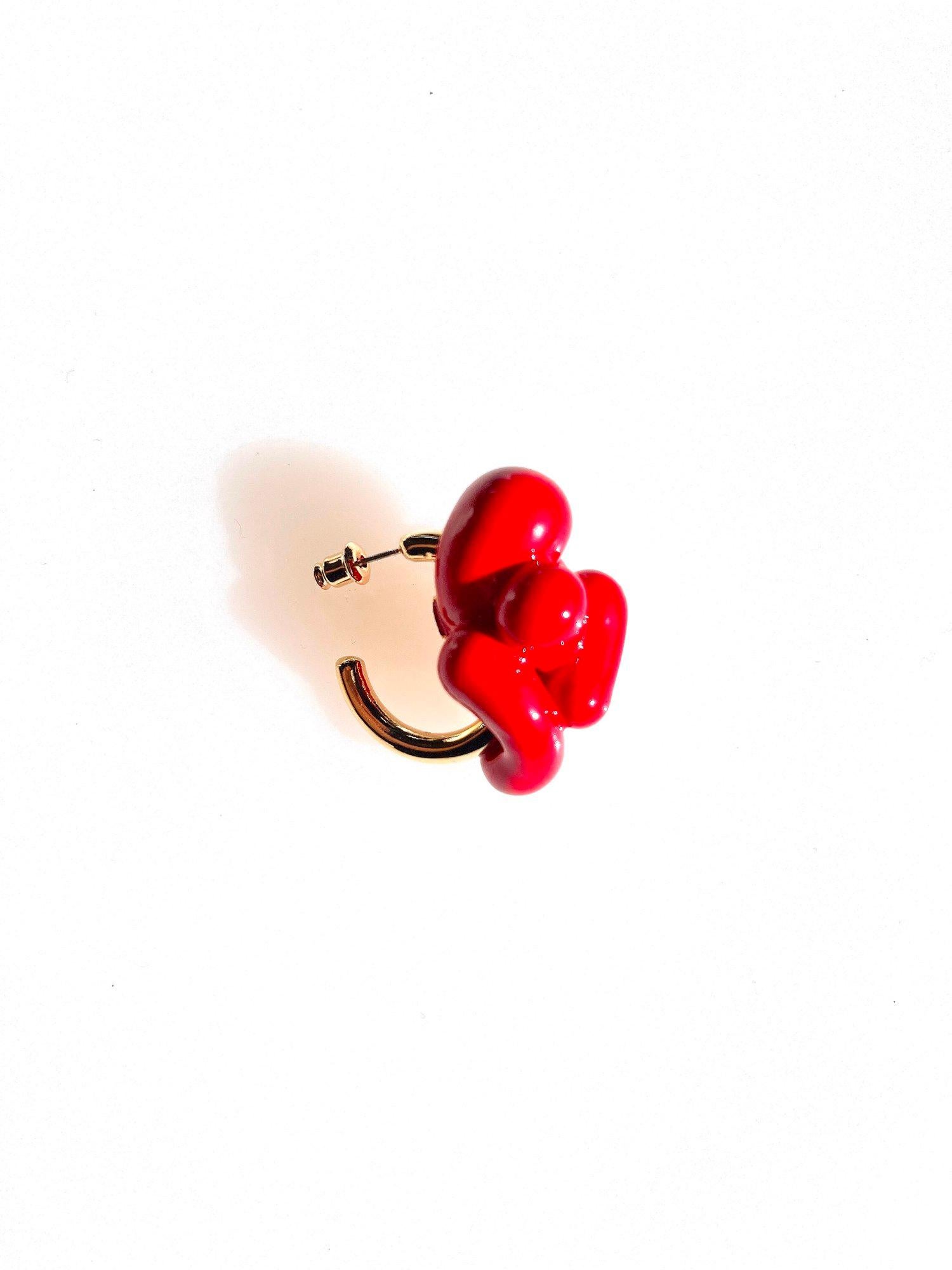 Arts and Crafts VIVI Sculpture Hoop Earrings For Sale
