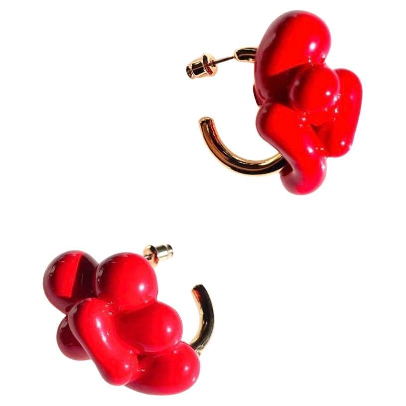 VIVI Sculpture Hoop Earrings For Sale