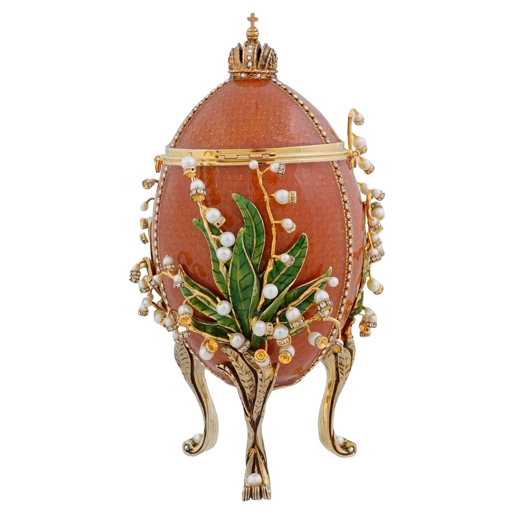Vivian Alexander Egg After Faberge Imperial Lillies of the Valley
