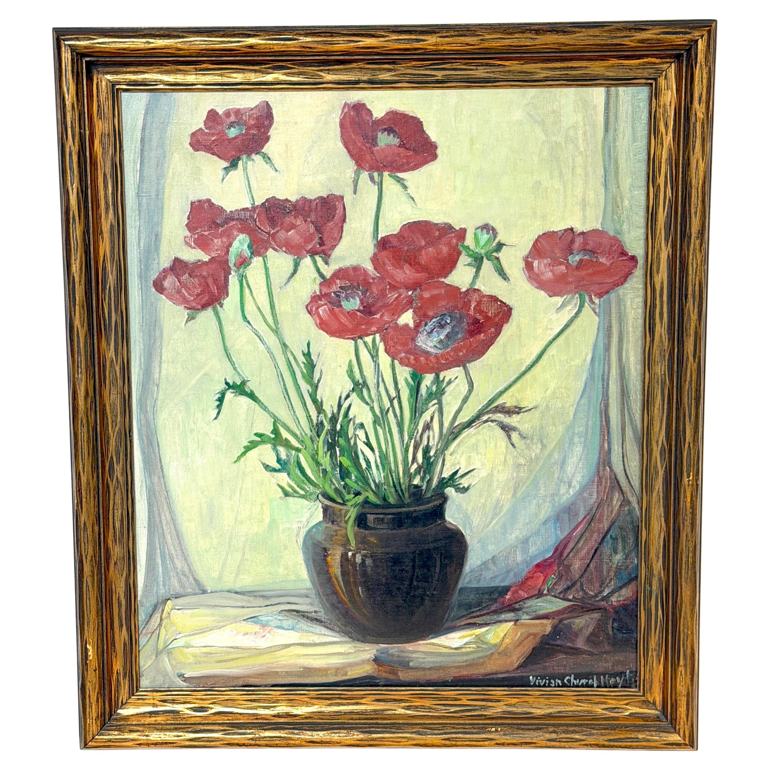 Vivian Church Hoyt (1880–1957) American Still Life of Poppies For Sale