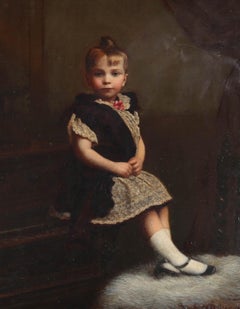 Vivian Crome (1842–c.1926) - 1888 Oil, Victorian Girl