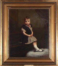 Vivian Crome (1842-c.1926) - 1888 Öl, Viktorianisches Mädchen