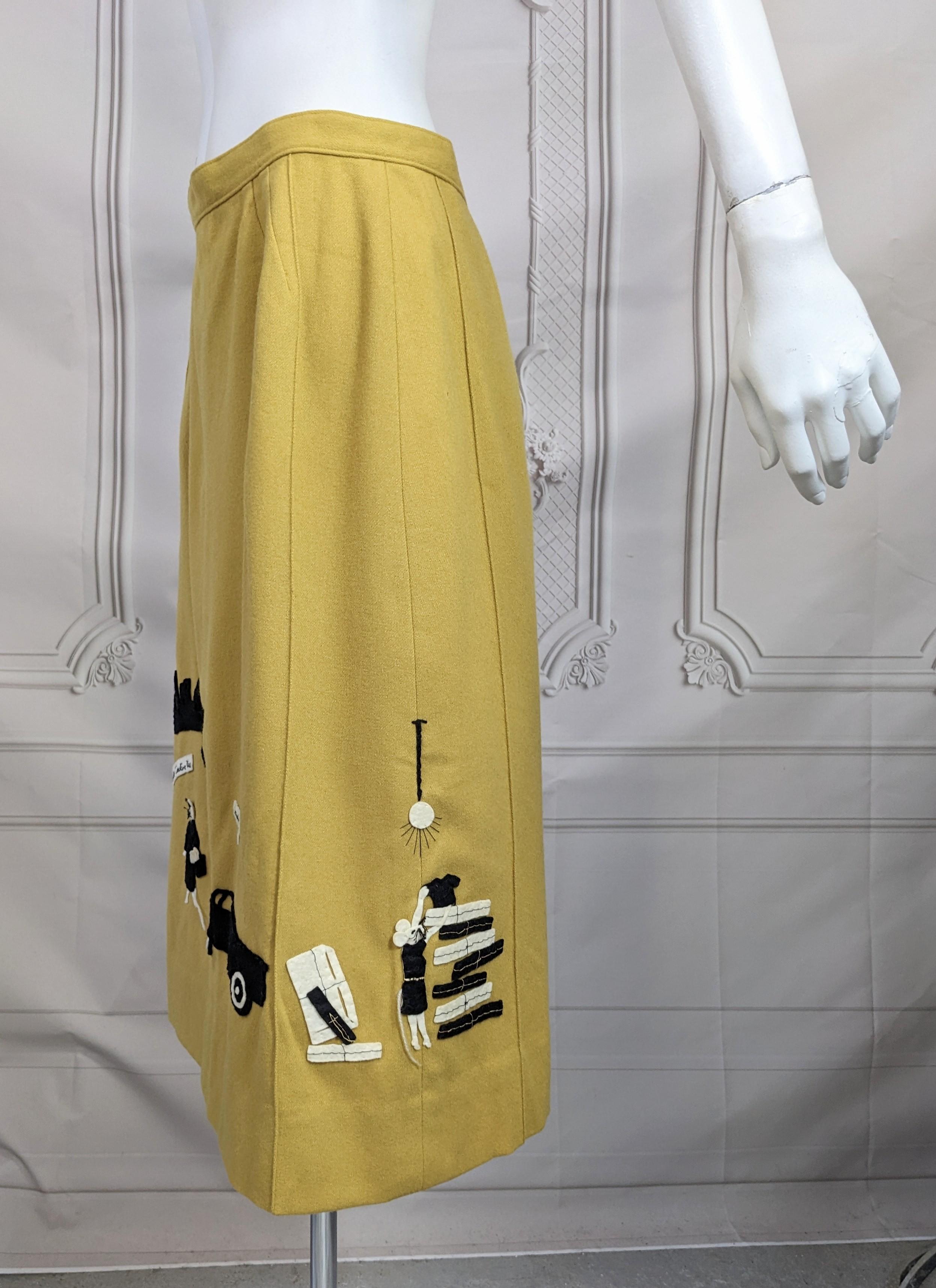 Vivian Custom of Saks Fifth Ave. Mousecapades Custom Skirt In Good Condition For Sale In New York, NY