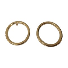 Vivian gold plated hoop earrings NWOT
