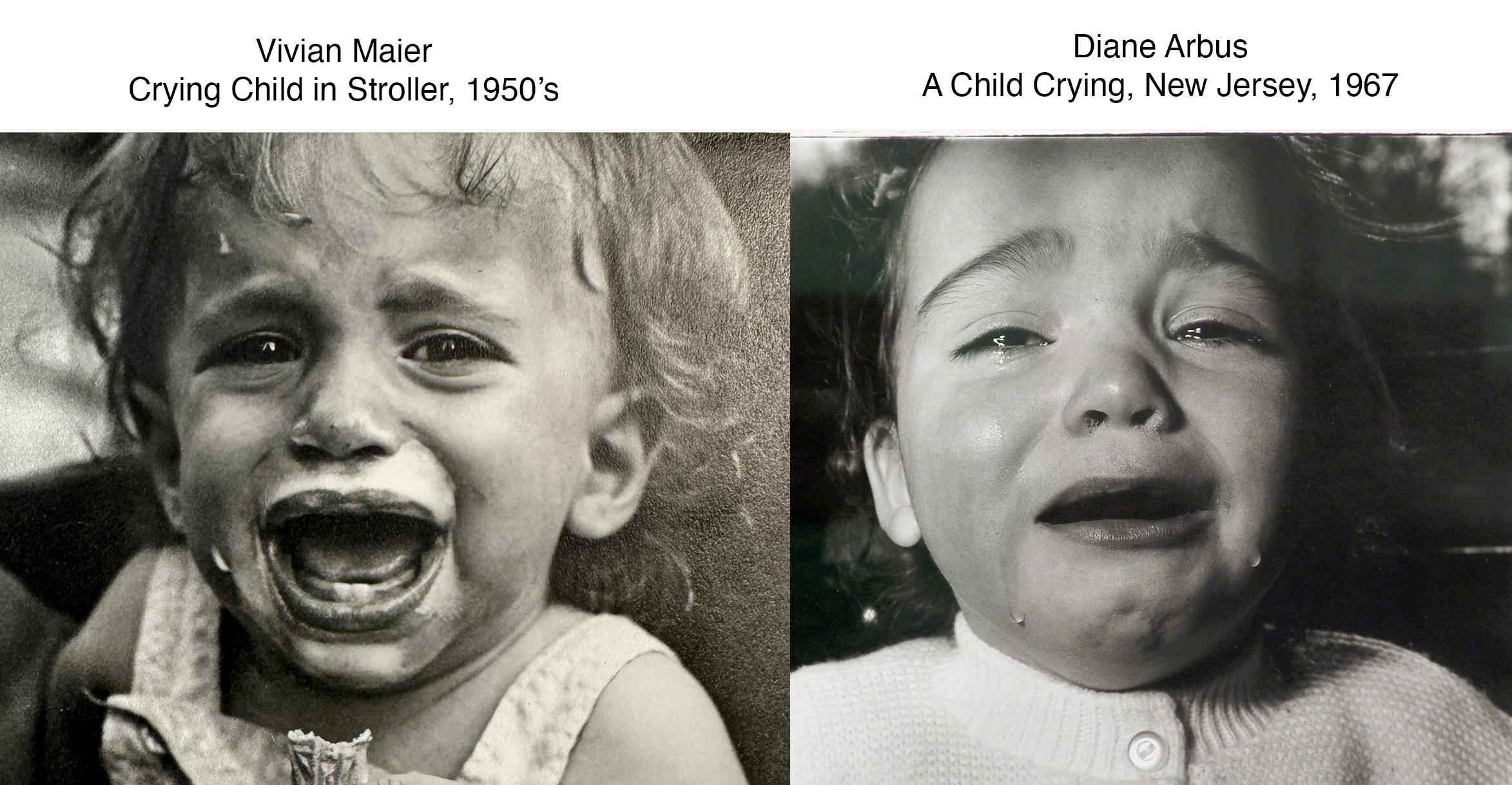 Niño llorando en el cochecito,  Impresión vintage  - Fotógrafa de calle en venta 2