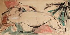 « Sans titre » Vivian Springford, années 1960, Formes expressionnistes abstraites couleur champ