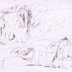 Vivian Stanshall, britannique, gravure « Ramblings of war » Signée