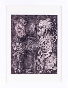 Vivian Stanshall, inglese, acquaforte "Strana compagnia" firmata