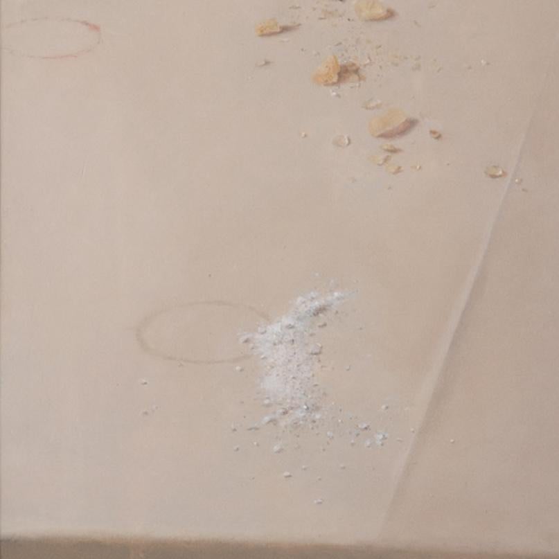 Still Life with Damar Crystalline Resin & Salt - Realist Painting by Vivian Van Der Merwe