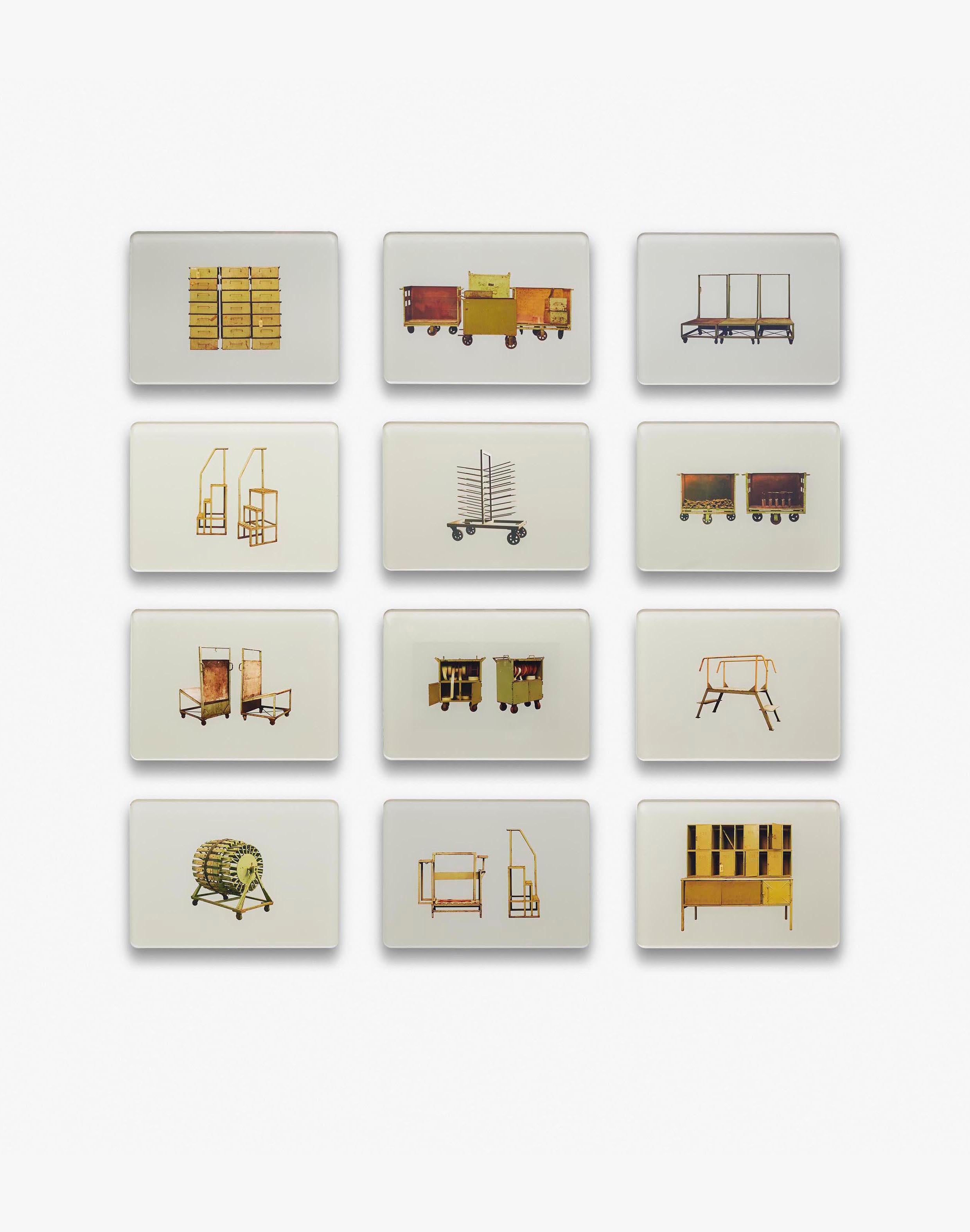 “Objetos Inútiles”, 12 pieces, 1/3, Photo Paper under Acrylic rectangles - Photograph by Viviana Zargón