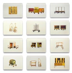 “Objetos Inútiles”, 12 pieces, 1/3, Photo Paper under Acrylic rectangles