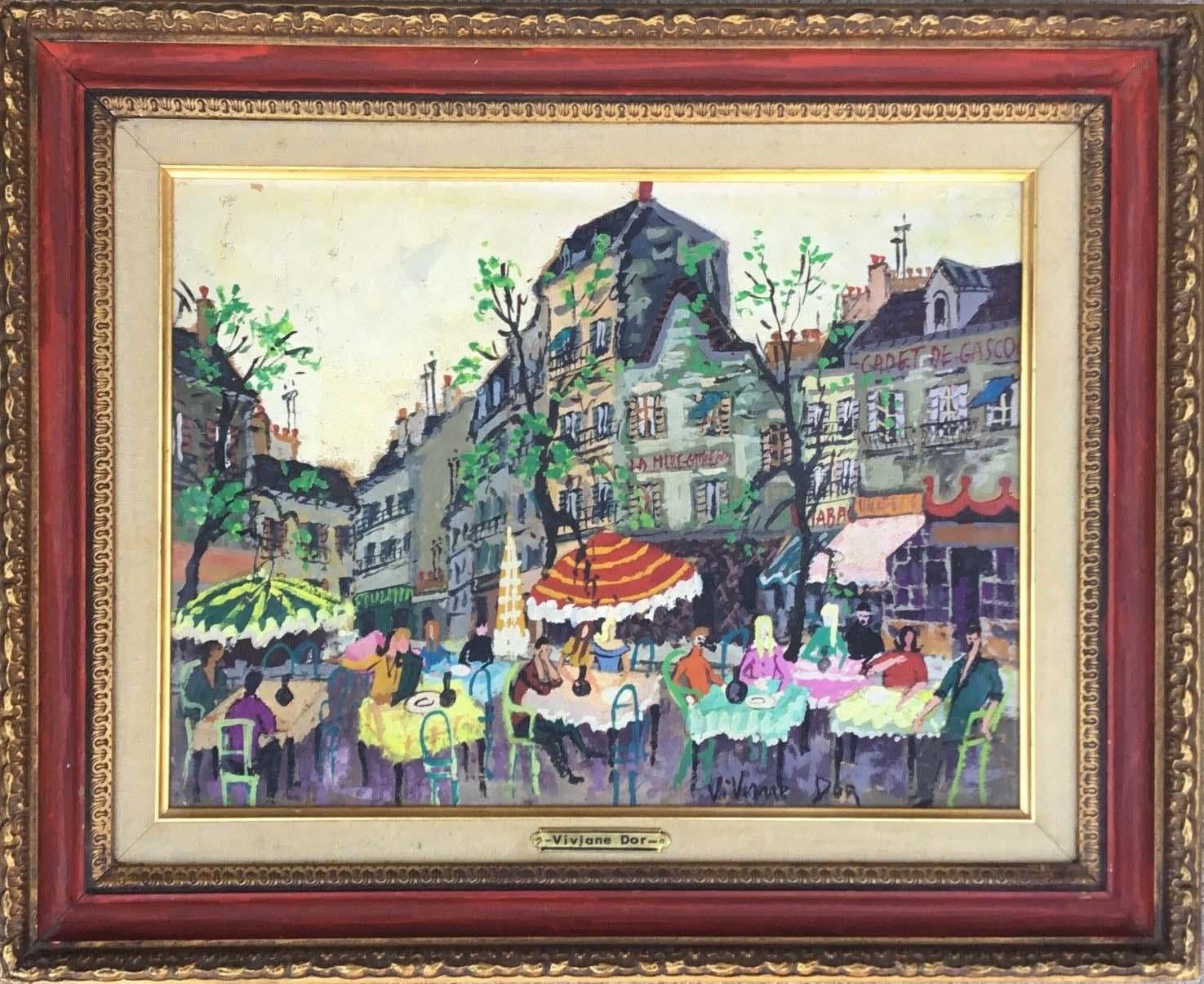 Place du Tertre) - Painting by Viviane D'Or