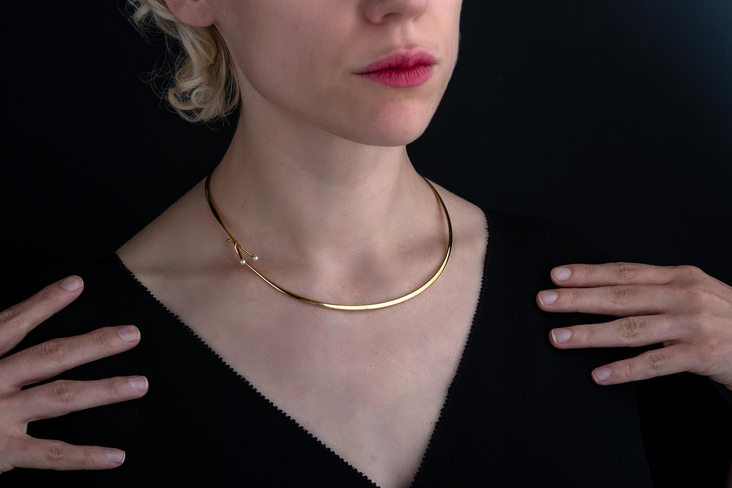 Vivianna Torun Bülow-hube 18ct Gold Halskette #904 Entworfen für Georg Jensen im Zustand „Hervorragend“ im Angebot in Bruxelles, BE
