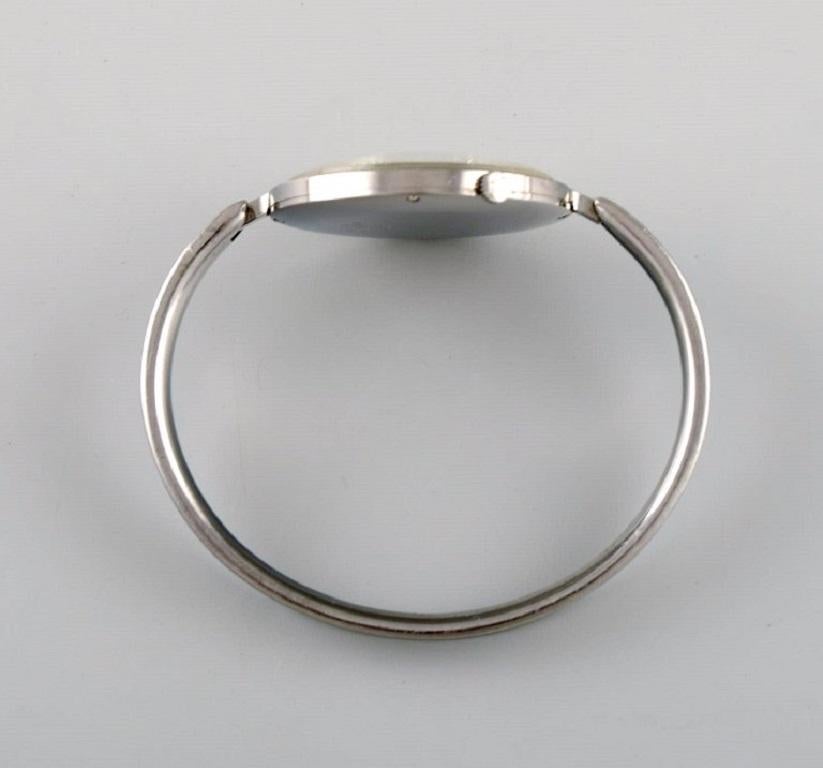 Modern Vivianna Torun Bülow-Hübe for Georg Jensen, Ladies Wristwatch in Steel, 1970s