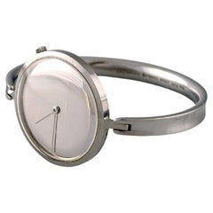 Retro Vivianna Torun Bülow-Hübe for Georg Jensen, Ladies Wristwatch in Steel, 1970s