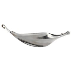 Vivianna Torun Bulow Hube pour Georg Jensen Broche prune moderniste danoise