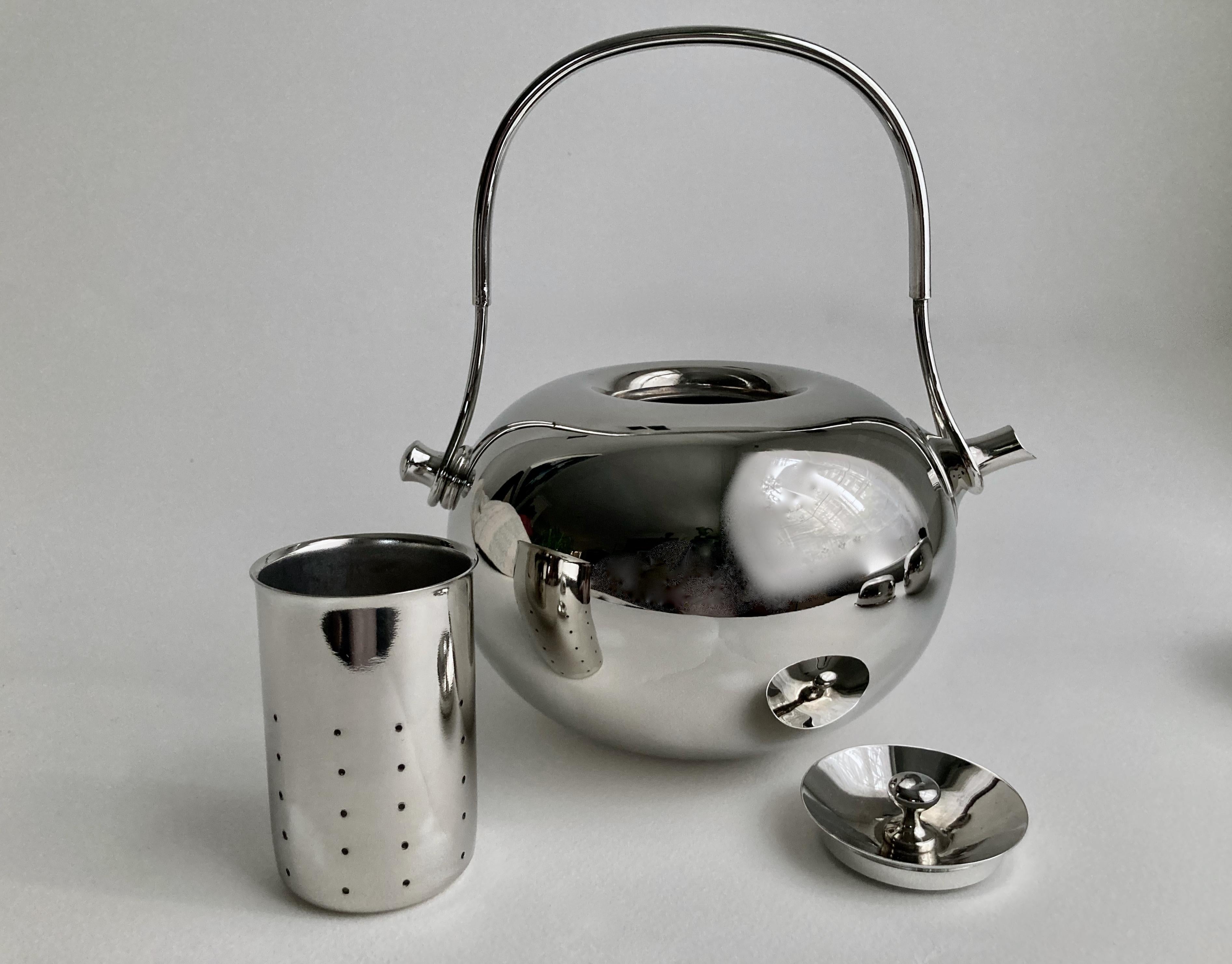 Brass Vivianna Torun Bulow-Hube for Dansk Tea Service, circa 1965 For Sale