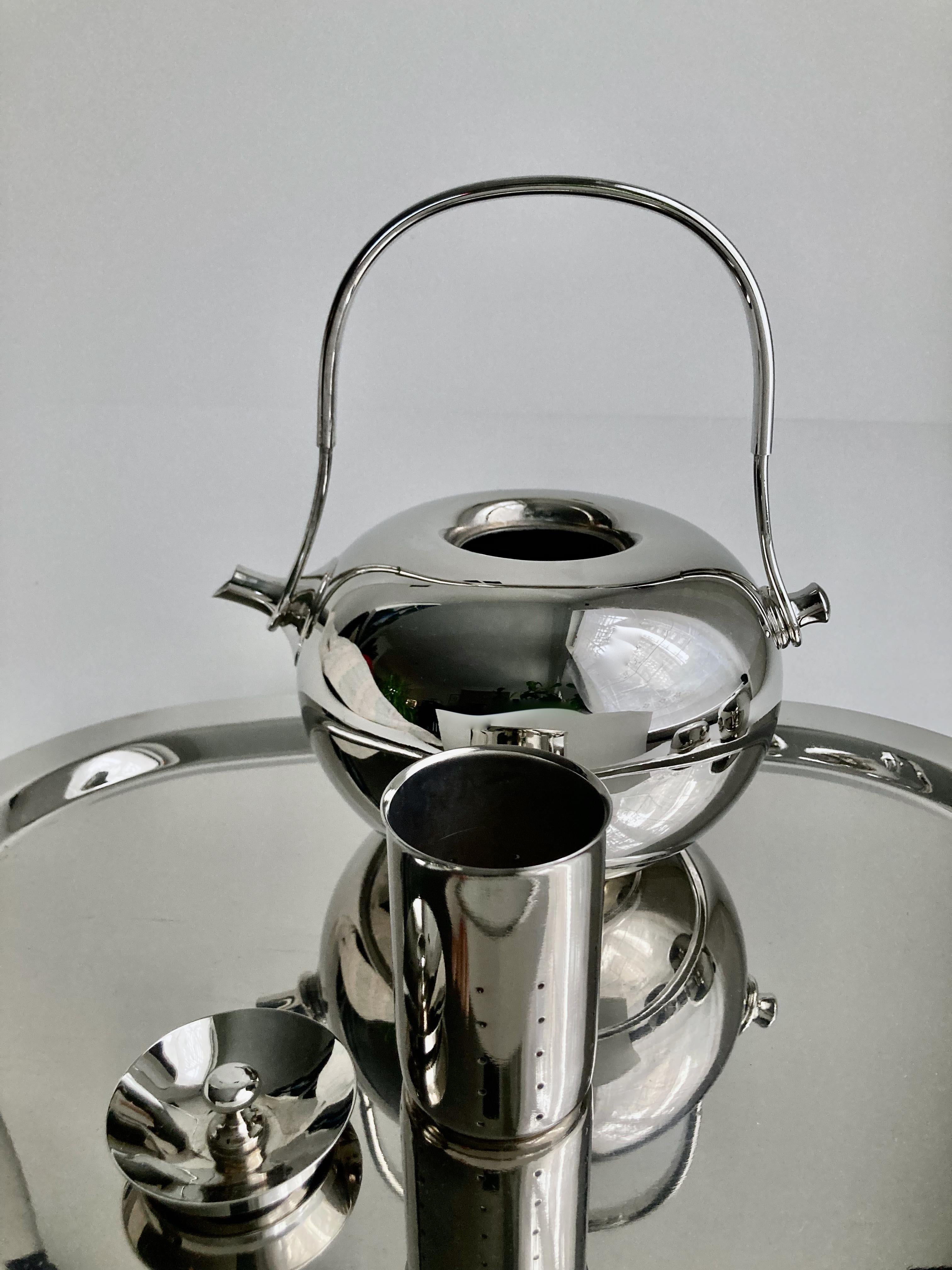 Brass Vivianna Torun Bulow-Hube Tea Service, circa 1965 For Sale
