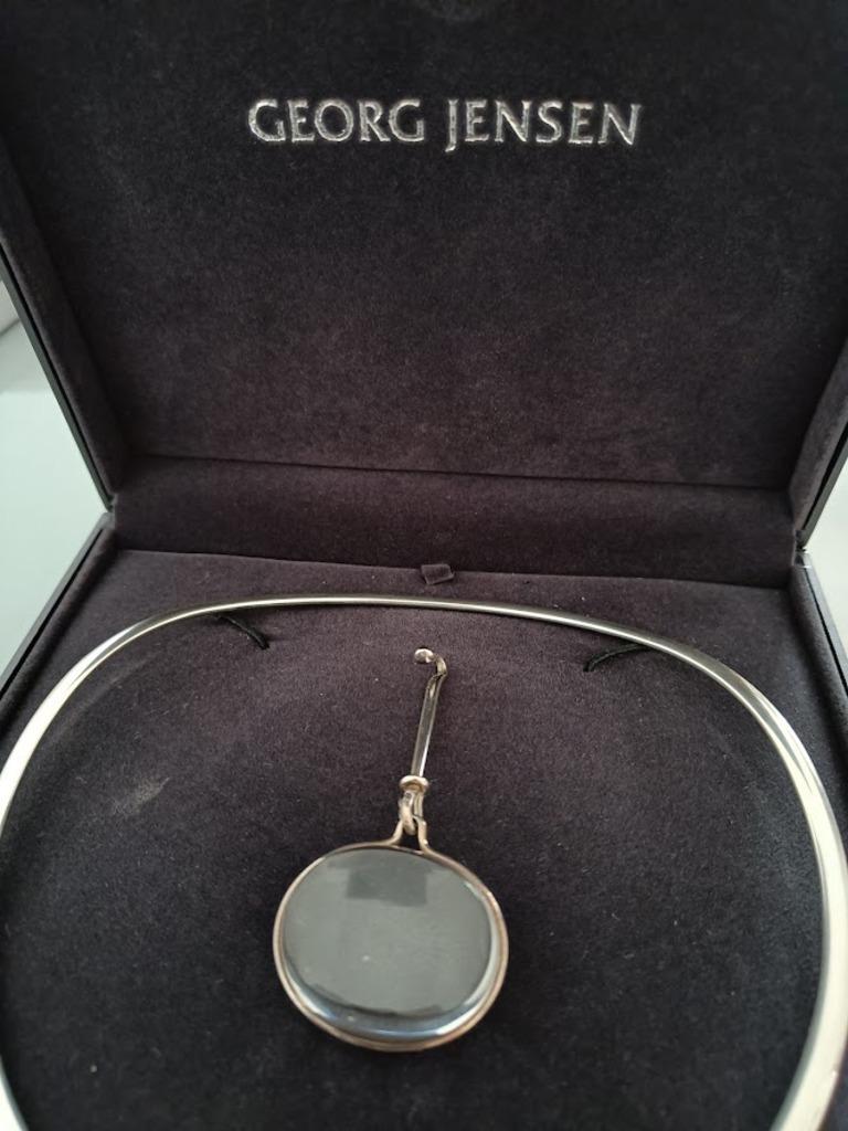 Vivianna Torun Georg Jensen Dew Drop Necklace with Large Rock Crystal Pendant 2