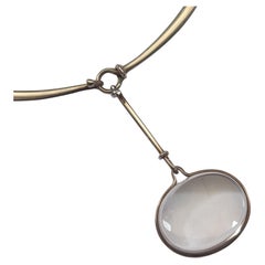 Vivianna Torun Georg Jensen Taubentropfen-Halskette mit großem Bergkristall-Anhänger