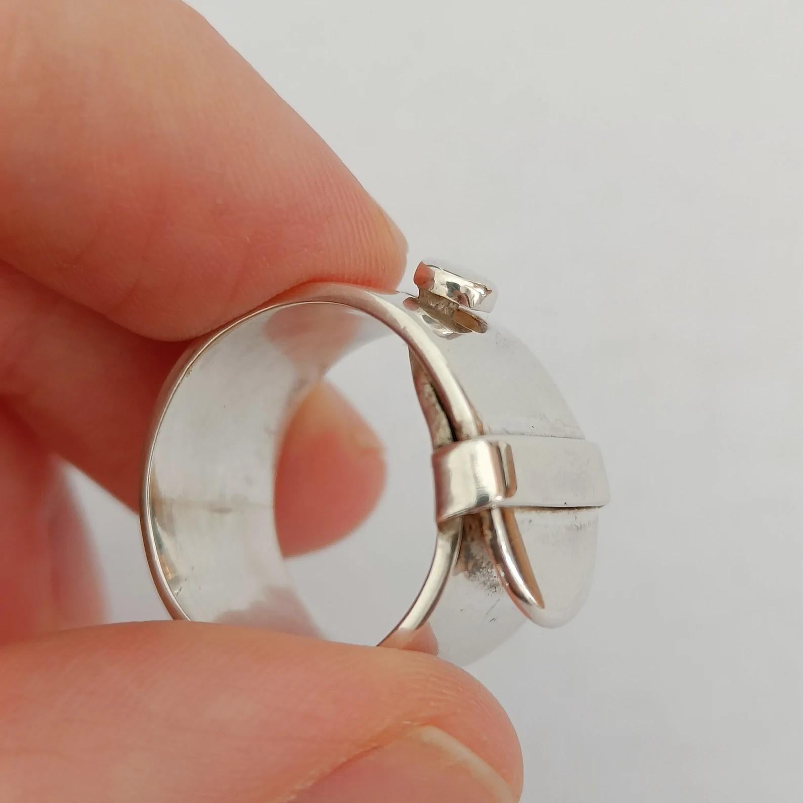 Modernist Vivianna Torun Silver Belt Buckle Ring