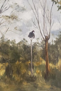 The Watch , Chilean Artist, Emerging Artist, Oil Painting , Framed , 14x10, Nature