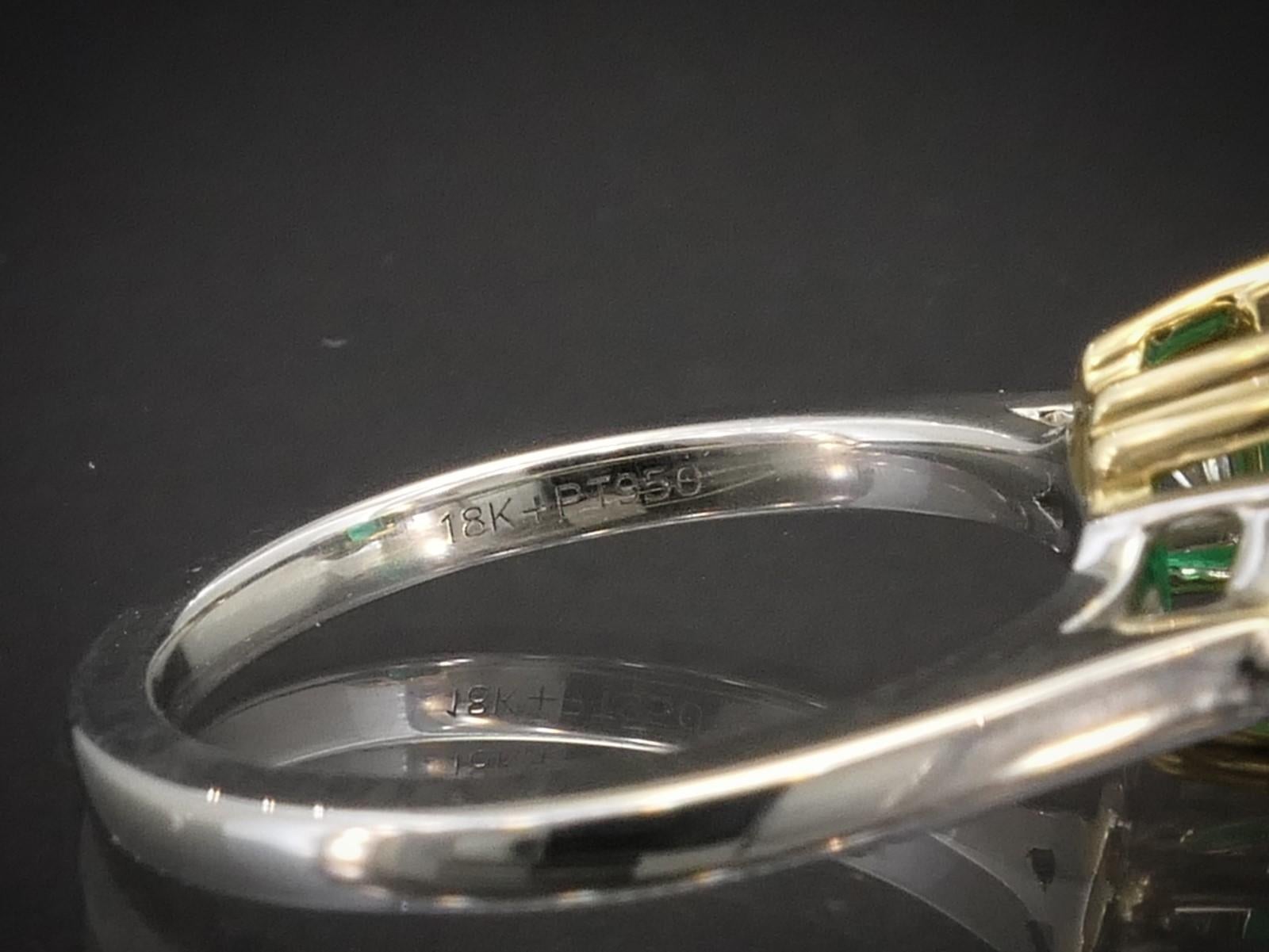 Women's or Men's Vivid 18k Platinum Natural 1.88ct Zambian Emerald & Diamond Ring i7447 For Sale
