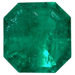 Vivid 3.01 Carat Muzo Asscher Cut Colombian Emerald with Clipped Corners - May