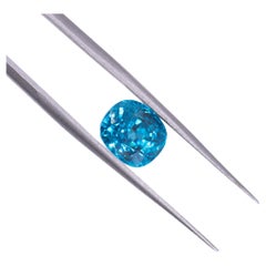 Vivid 5 Karat Blauer Zirkon Edelstein  Kissen 8,5x7mm