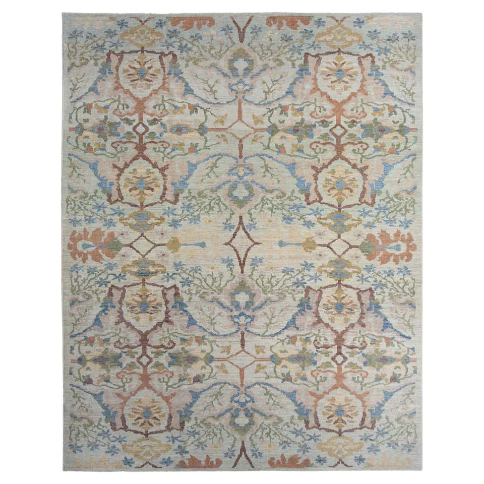 Vivid Blue Sultanabad Runner For Sale at 1stDibs