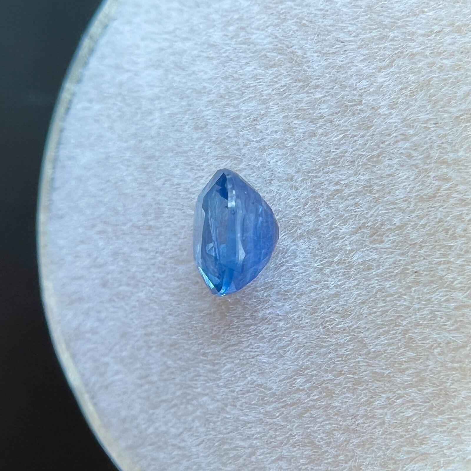 Seltener loser Edelstein mit lebhaftem blauem Ceylon-Saphir 0,80 Karat im Kissenschliff 2