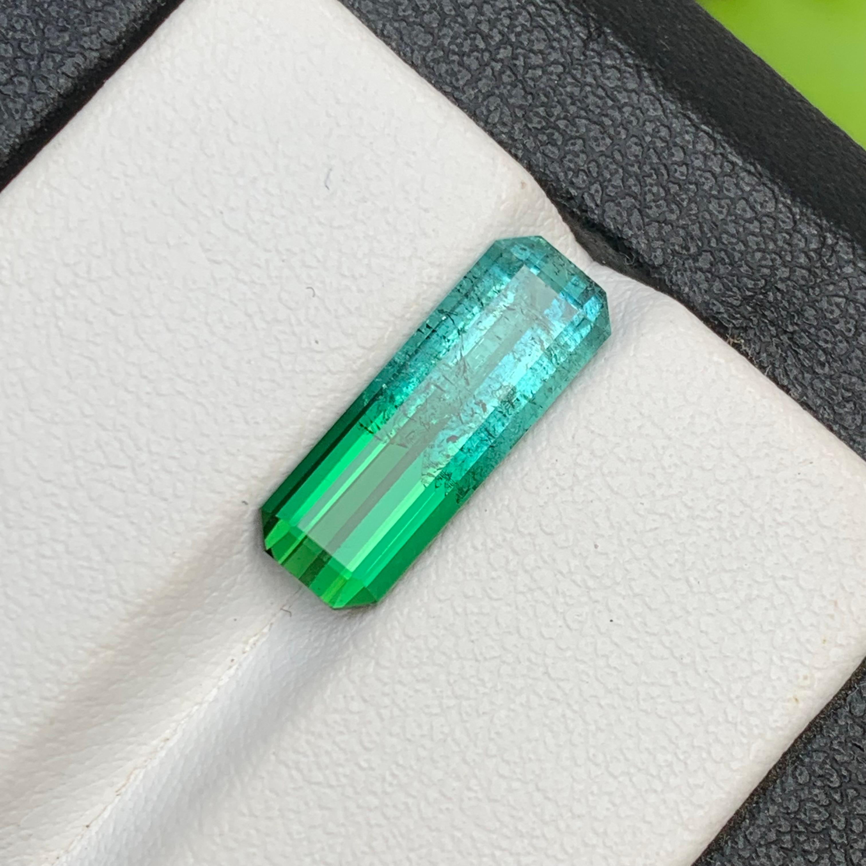 Lebendiges Blau und Grün Bicolor Natürlicher Turmalin Loser Edelstein aus Afghanistan!!

💎 EDELSTEINART: Turmalin
⚖️ GEWICHT: 3,85 Karat
FORM & SCHNITT: Smaragd-Schliff
📏 GRÖSSE (MM): 16,00 x 5,73 x 4,45
🌈 FARBE:  Bicolor
🔎 KLARHEIT: Mäßig
