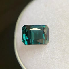 Vivid Blue Indicolite Tourmaline 2.69ct Fancy Octagon Emerald Cut Gem