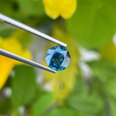 Vivid Blue Loose Spinel 1.15 carats round brilliant cut Natural Burmese Gemstone